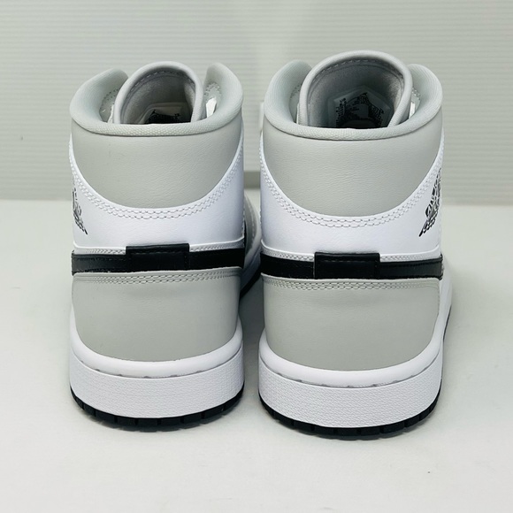 NIKE AIR JORDAN 1 MID**Grey/White Basketball Sneakers**US 8.5**NIB - Picture 6 of 11